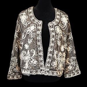 🖤Embroidered Cropped Jacket